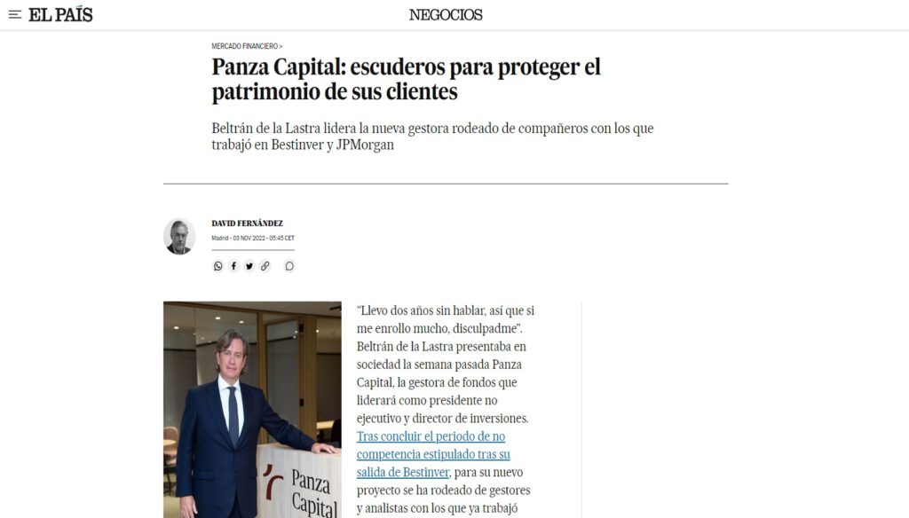 Panza Capital: escuderos para proteger el patrimonio de sus clientes